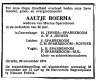 Overlijden - Aaltje Boerma--23-01-1890--20-11-1970--Bron-CBG-Krant-onbekend