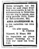 Overlijden - Anna Sparreboom--08-01-1906--22-03-1934--Bron-1-CBG-Krant-onbekend